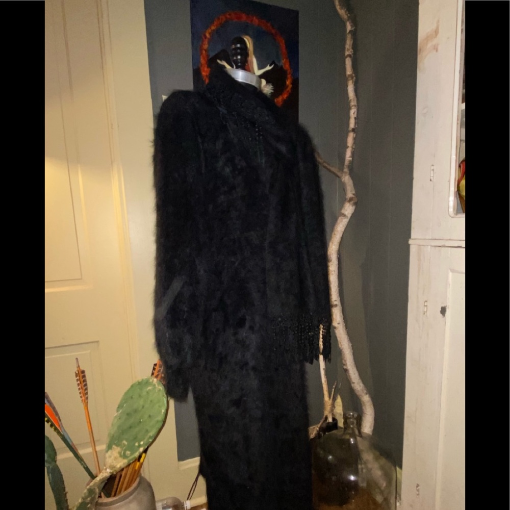 Venesha long angora sweater coat